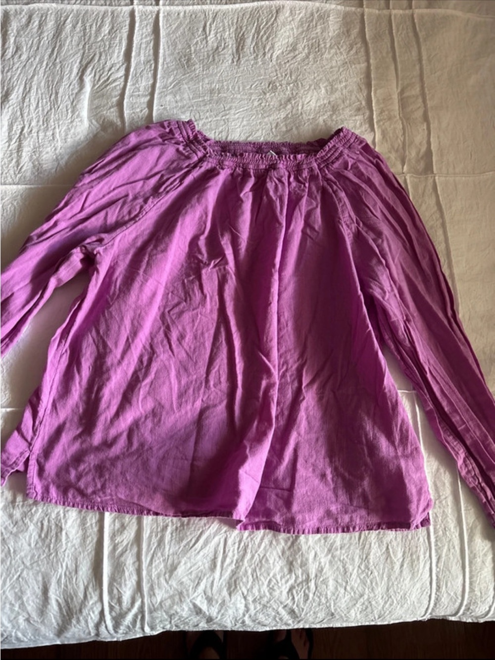 Old Navy Purple Off-Shoulder Long Sleeve Top